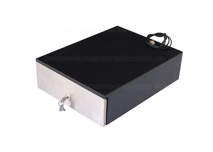 Cajón negro de encargo del efectivo electrónico con el panel de delante del metal para la máquina de la posición